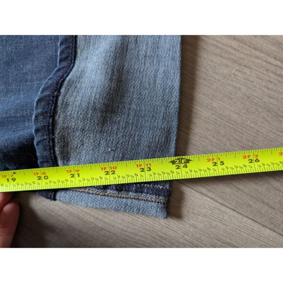 LOGO Straight Leg Denim Jeans W/ Gold Sequin Floral Embroidery Womens Plus 24W - Picture 7 of 7